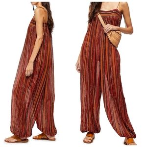 NWT Free People Harem Lurex Jumpsuit